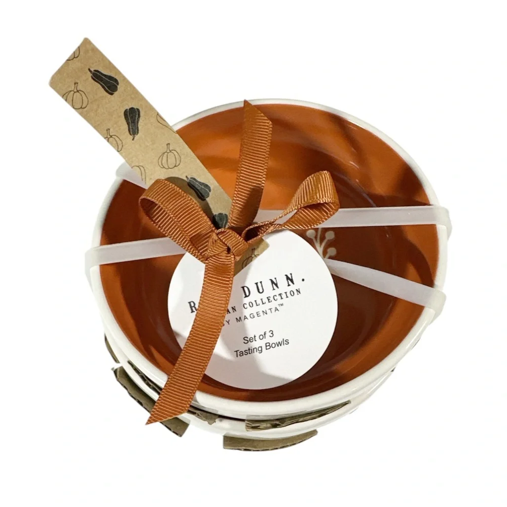 NEW Rae Dunn HARVEST BLESSINGS TASTING BOWLS Set/3 🍂🍂